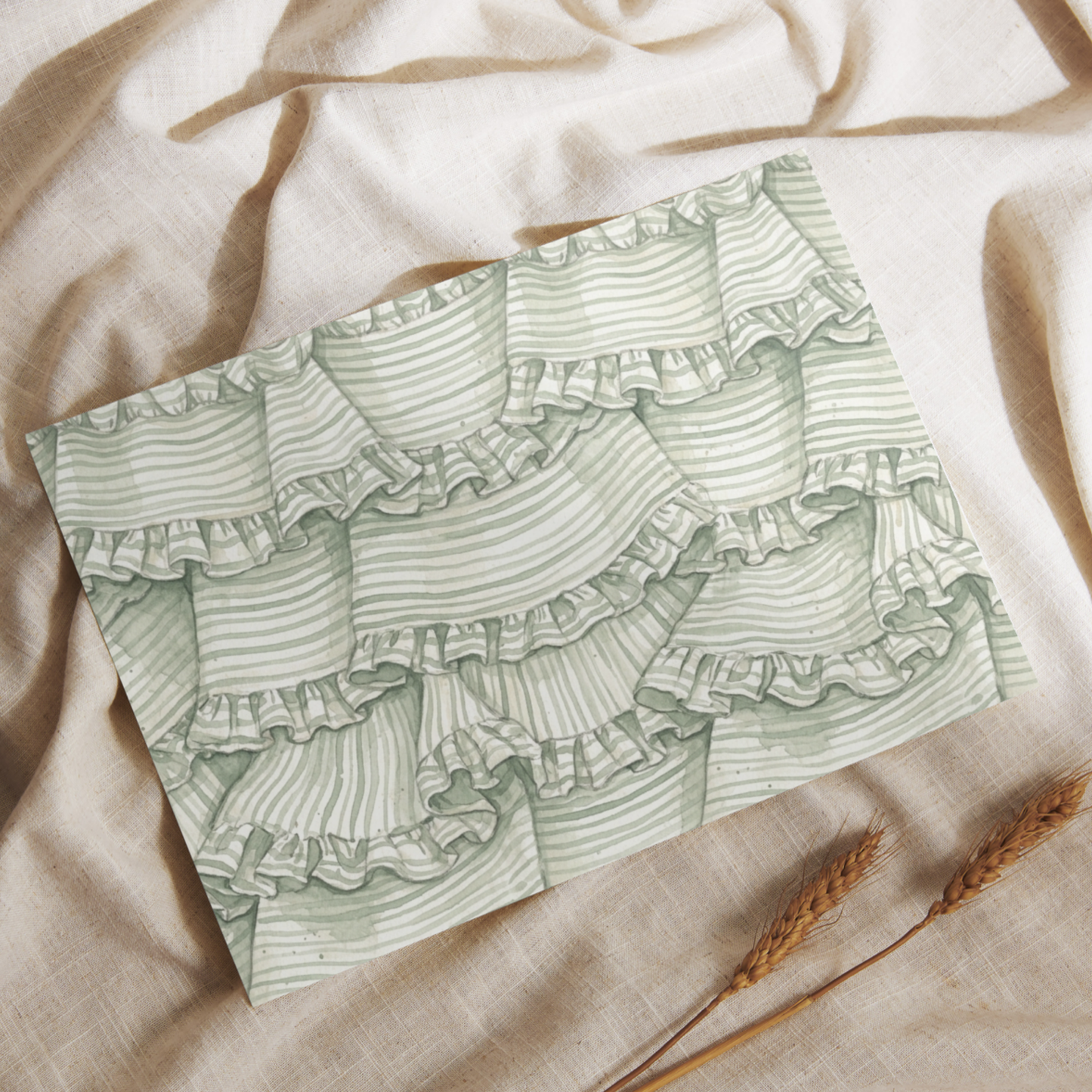 Sage Ruffles Greaseproof Papers (10pk)