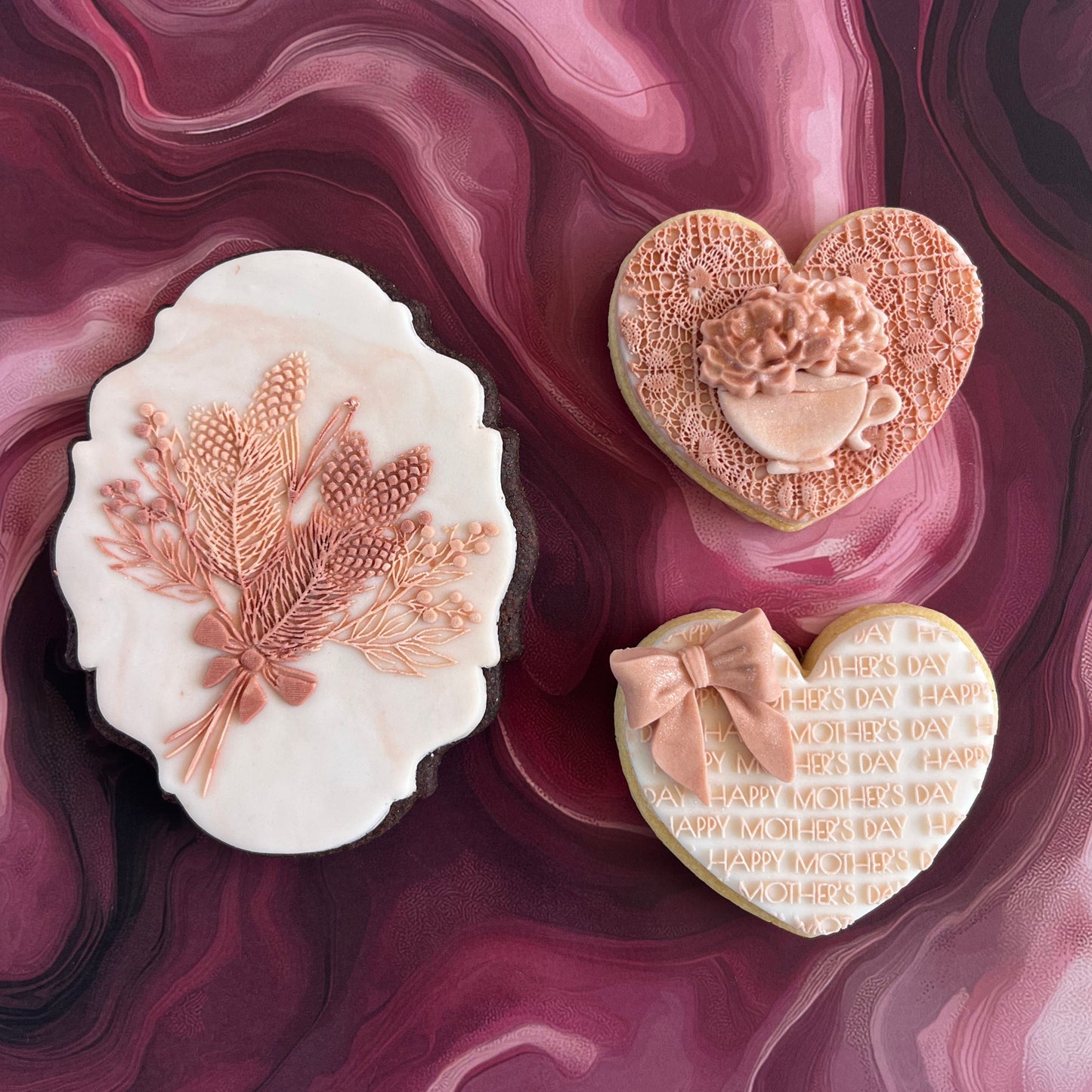 Burgundy Lux Greaseproof Papers (10pk)