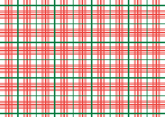 Peppermint Plaid Greaseproof Papers (10pk)