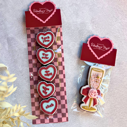 Scallop Valentine Heart Mini Bag Topper (20pk)
