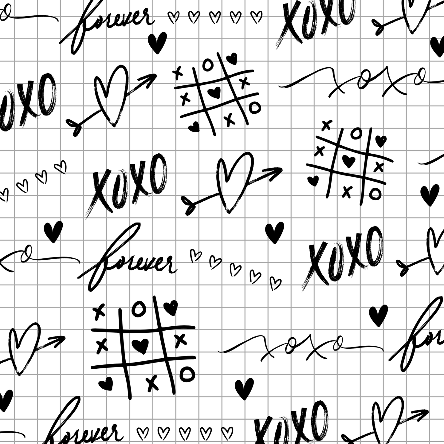 Love in Black & White Greaseproof Papers (10pk)