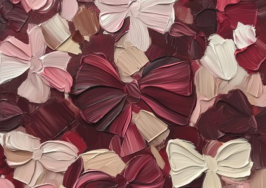 Burgundy Bows Greaseproof Papers (10pk)