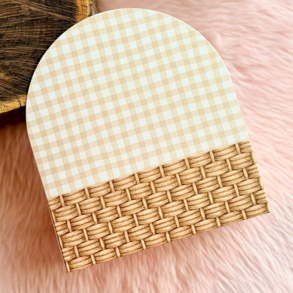 Gingham Cookie Basket Box