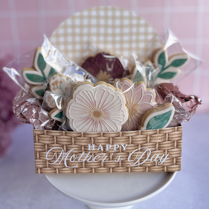 Gingham Cookie Basket Box