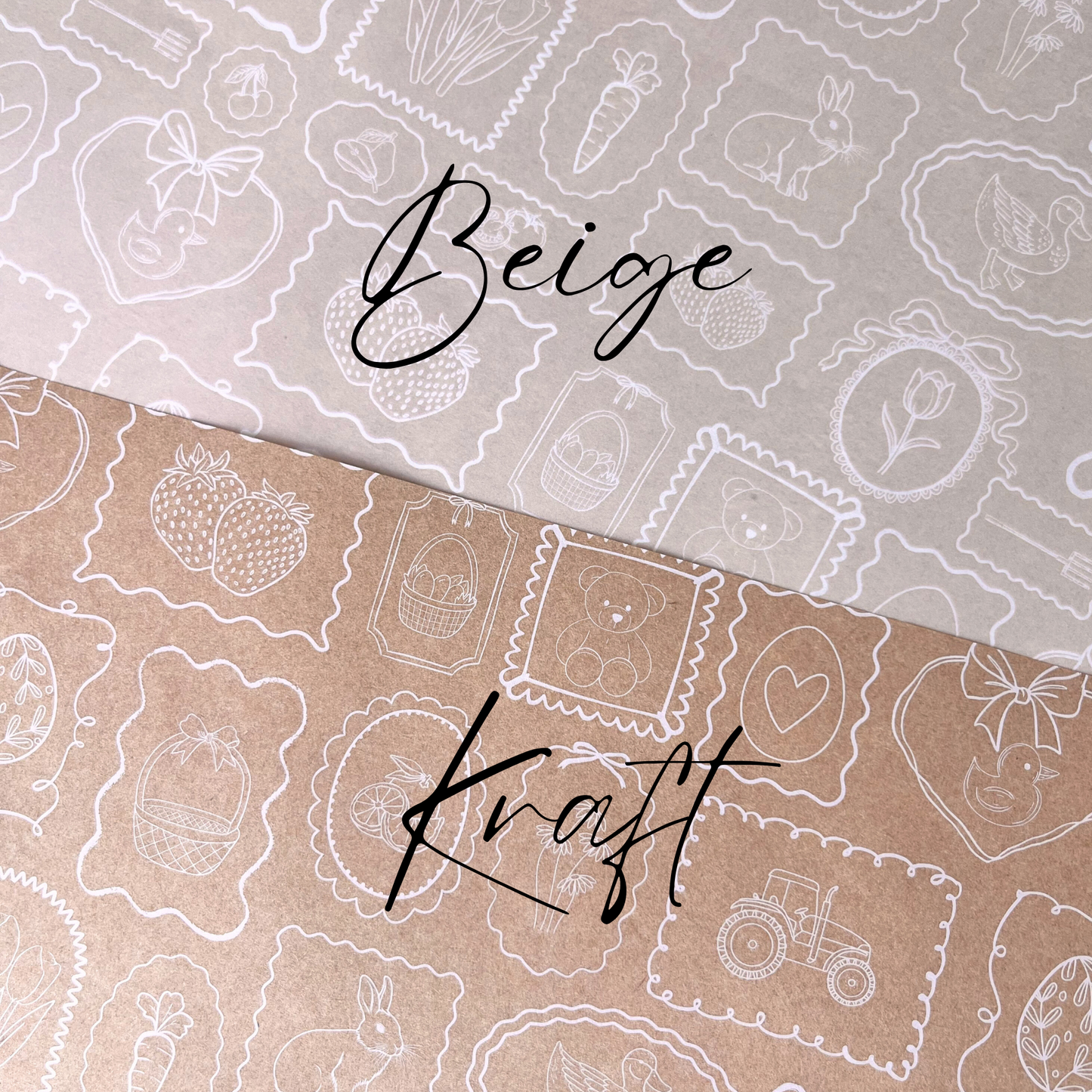 Easter Gallery Wall Greaseproof Papers - Kraft (10pk)