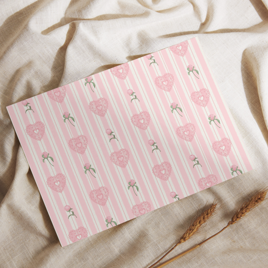 Peony Hearts Greaseproof Papers (10pk)