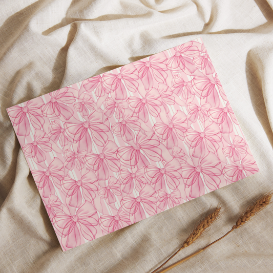 Clearly Pink Bows Greaseproof Papers (10pk)